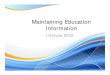 Maintaining Education Infotype 9022