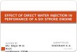 Effect of direct water injection in perfomance of