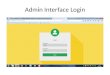 Admin interface login