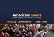 Opening Session (Part 1) - American Honors Faculty Conference 2016