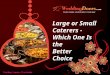 Large or small caterers which one is the better choice