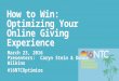 How to Win: Optimizing Your Online Giving Experience