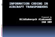Information coding in aircraft transponders