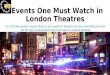 5 Events One Must Watch in London Theatres