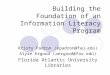 Building the Foundation for Information Literacy Programs