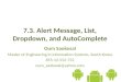 07.3. Android Alert message, List, Dropdown, and Auto Complete