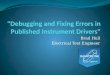 Debugging and Fixing Errors in Published Instrument