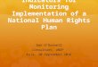 Indicators for Monitoring Implementation of a National Human Rights Plan