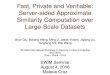 Fast, Private and Verifiable: Server-aided Approximate Similarity Computation over Large-Scale Datasets