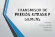 Transmisor de presión SITRANS P SIEMENS