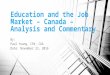 Education and the Job market – Canada – Analysis and Commentary