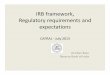 IRB framework, Regulatory requirements and expectations