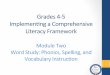 Grades 4-5 Implemen=ng a Comprehensive Literacy Framework