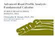 Advanced Road Profile Analysis-Fundamental Calculus