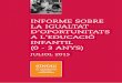 informe sobre la igualtat d'oportunitats a l'educació infantil (0 - 3 anys)