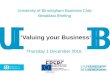 UoB Business Club Breakfast Briefing - December 2016