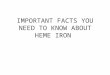 Importan facts you need to know about heme iron