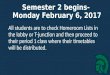 Announcements- Monday February 6, 2017