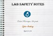 Lab Safety Notes (by Richard Matevosyan)