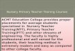 Teacher Training Courses | ACMT Education College