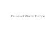 Appeasement as a cause of war in europe