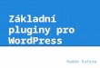 Základní pluginy pro WordPress 25-6-2016