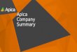 Apica Corporate Overview and Summary