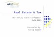 real estate & tax