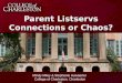 Parent Listservs Connections or Chaos