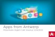 Meetup 12/4/2016 - Apps from Antwerp