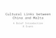 Cultural Links between China and Malta