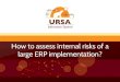 How to assess internal risks of a large erp implementation