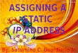 ICT Assigning a static IP Address