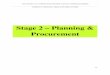 Stage 2 – Planning & Procurement