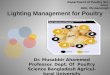 Lighting Management for Poultry