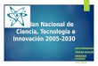 Plan Nacional de ciencia tecnología e innovación-2005-2030