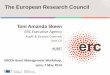 The European Research Council Toni Amanda Skeen