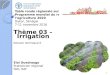 Thème 03 – Irrigation