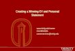 Creating a Winning CV and Personal Statement