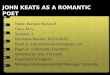 John keatys as romantic poet l