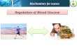 Regulation of blood glucose