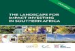 south africa the landscape for impact investing in southern africa