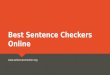 Best Sentence Checkers Online