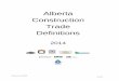 2014 Alberta Construction Trade Definitions