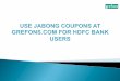 Jabong coupons for hdfc bank users