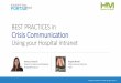 Best Practices in Crisis Communications Using Your Intranet