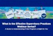 Effective Supervisory Practices Webinar Series