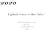 Lighted mirror in Hair Salon