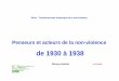 Histoire et figures de la non-violence : de 1930 à 1938