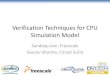 Verification Techniques for CPU Simulation Model